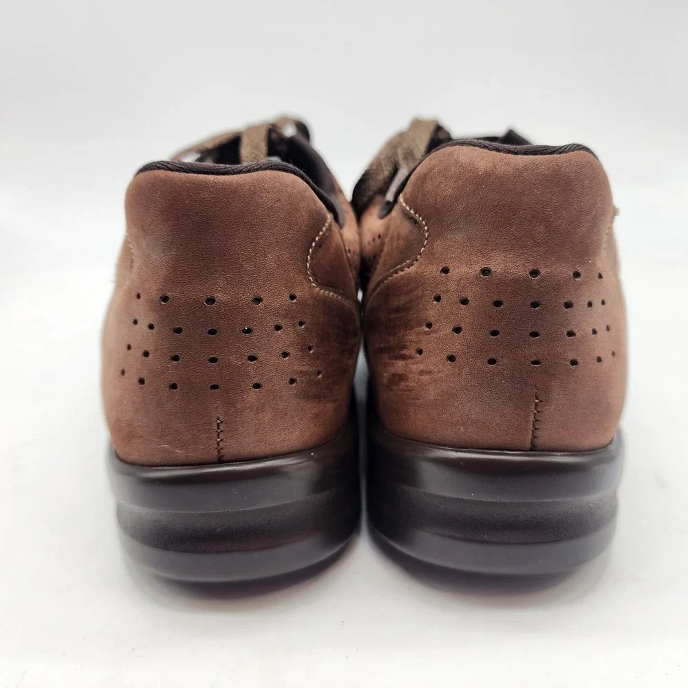 SAS Free Time Walking Shoes Women's 9 NARROW Brown Leather Lace Up Comfort Shoes